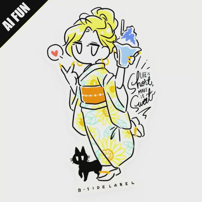 Summer Yukata & Shaved Ice ✦ B-Side Label Sticker