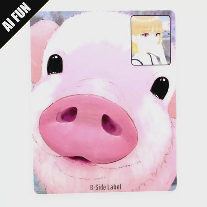 Pig & Girl Face-Time ✦ B-Side Label Sticker