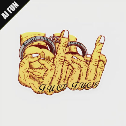 Rebel Hands, Fingers, and Cuffs ✦ B-Side Label Sticker