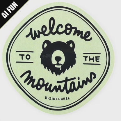 Creepy Mountain Bear ✦ B-Side Label Sticker