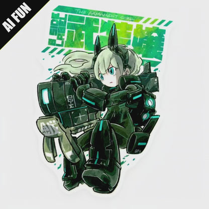 Mecha Girlie ✦ B-Side Label Sticker