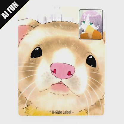Ferret & Girl Face-Time ✦ B-Side Label Sticker