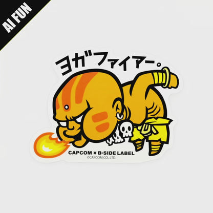 Street Fighter Dhalsim – Yoga Fire! ✦ B-Side Label Sticker