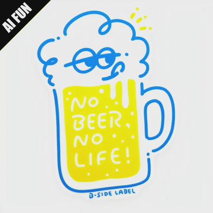 No Beer, No Life! ✦ B-Side Label Sticker