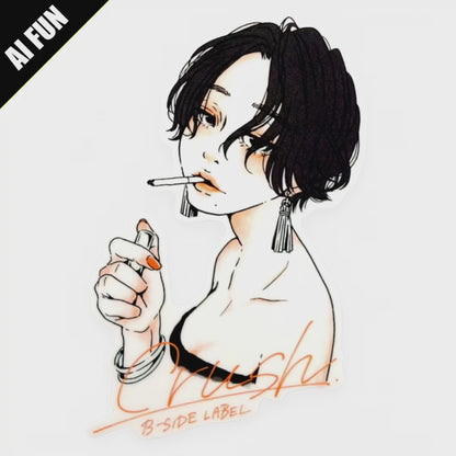 Cool Crush Girlie ✦ B-Side Label Sticker