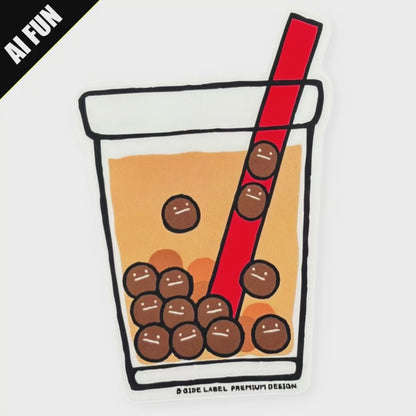 Bubble Tea (Boba) ✦ B-Side Label Sticker