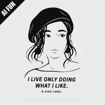 Focused Rebel Girlie ✦ B-Side Label Sticker