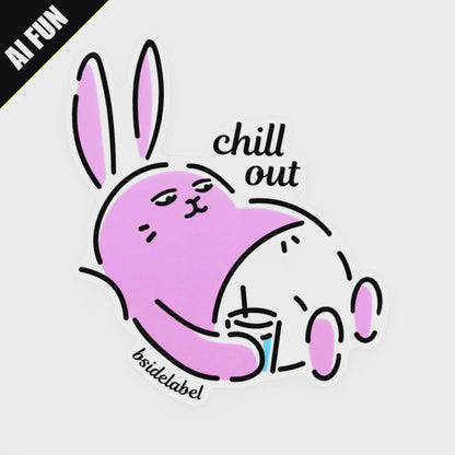 Chill Out Bunny ✦ B-Side Label Sticker