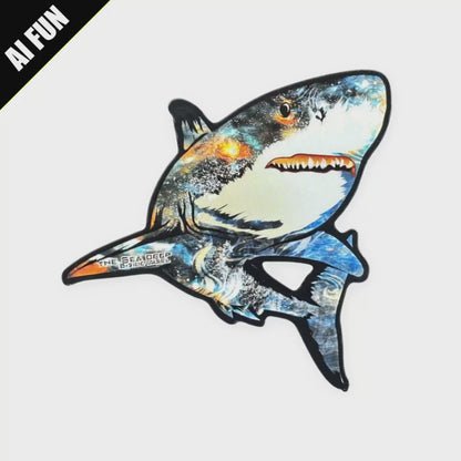 Colorful Galaxy Shark ✦ B-Side Label Sticker