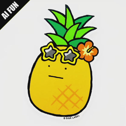Cool Pineapple Shades ✦ B-Side Label Sticker